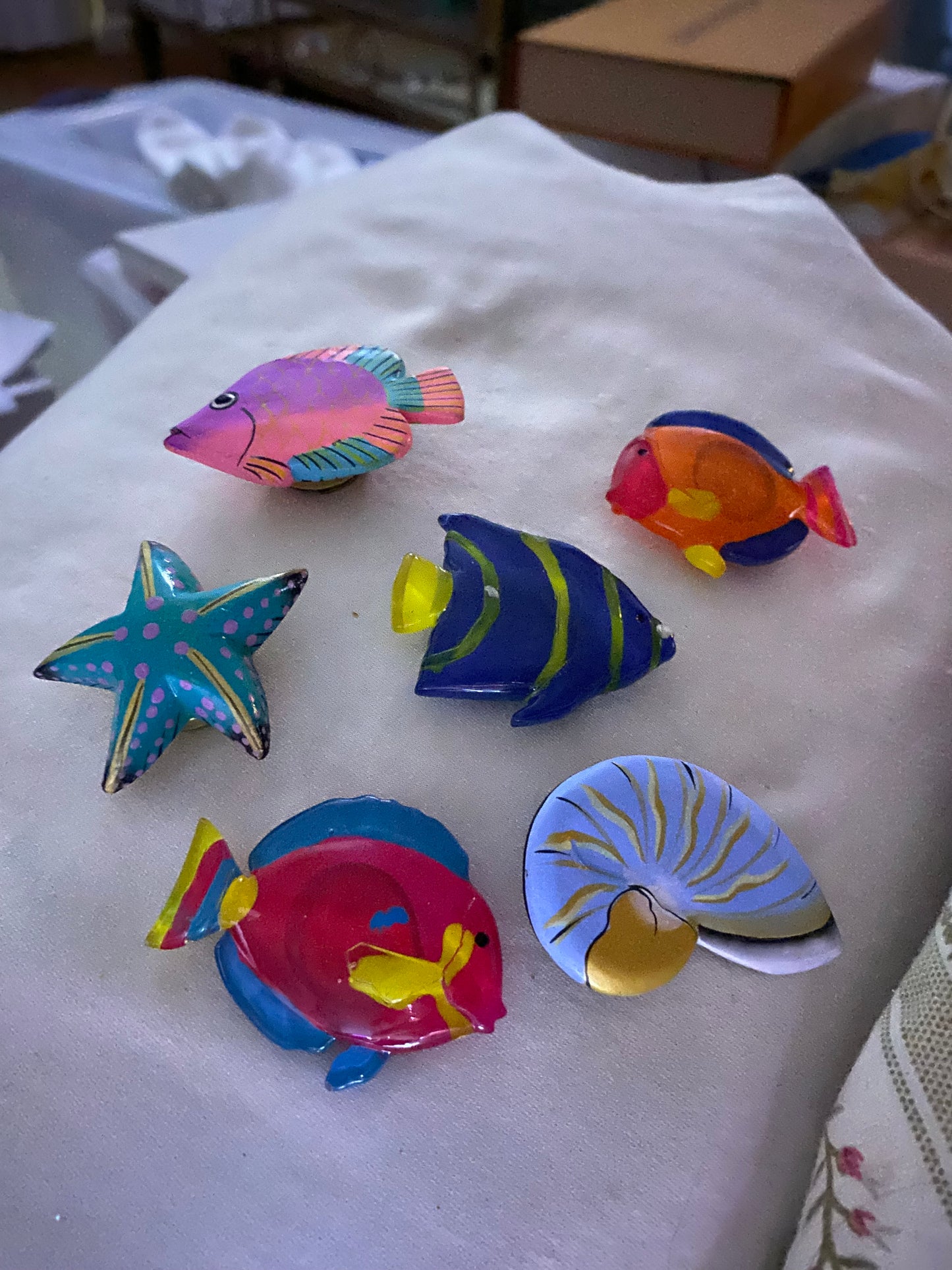Set of 6 Vintage Button Covers