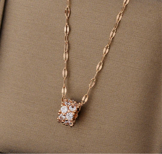 Titanium Steel 18K Rose Gold
Plated Necklace