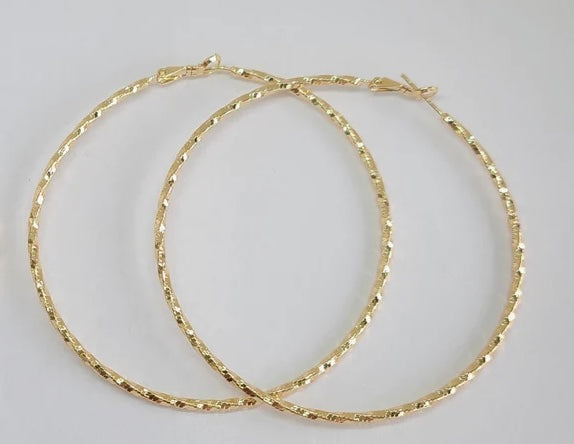 Laminated Gold Hoops