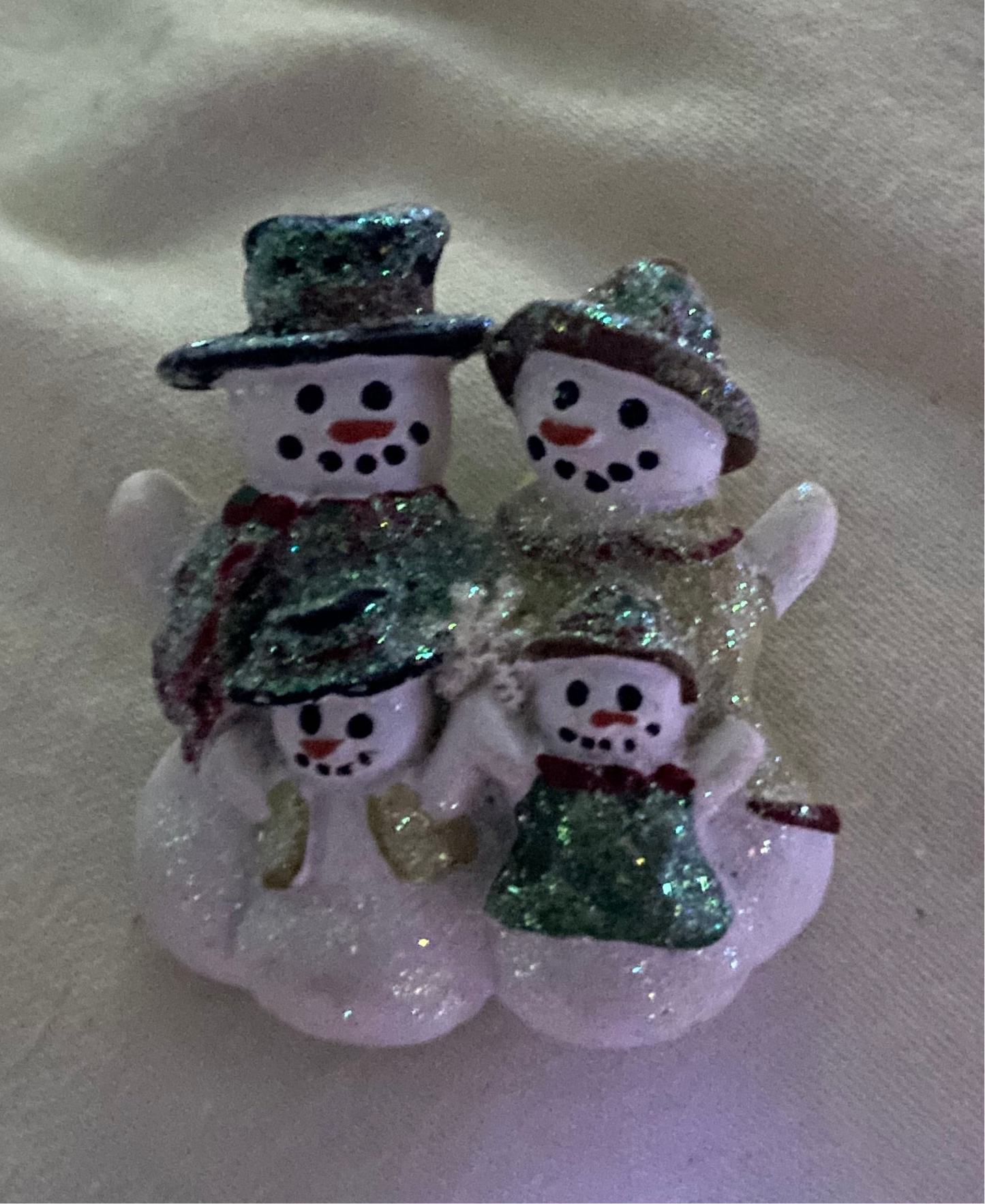 Vintage Snowman Family Brooch