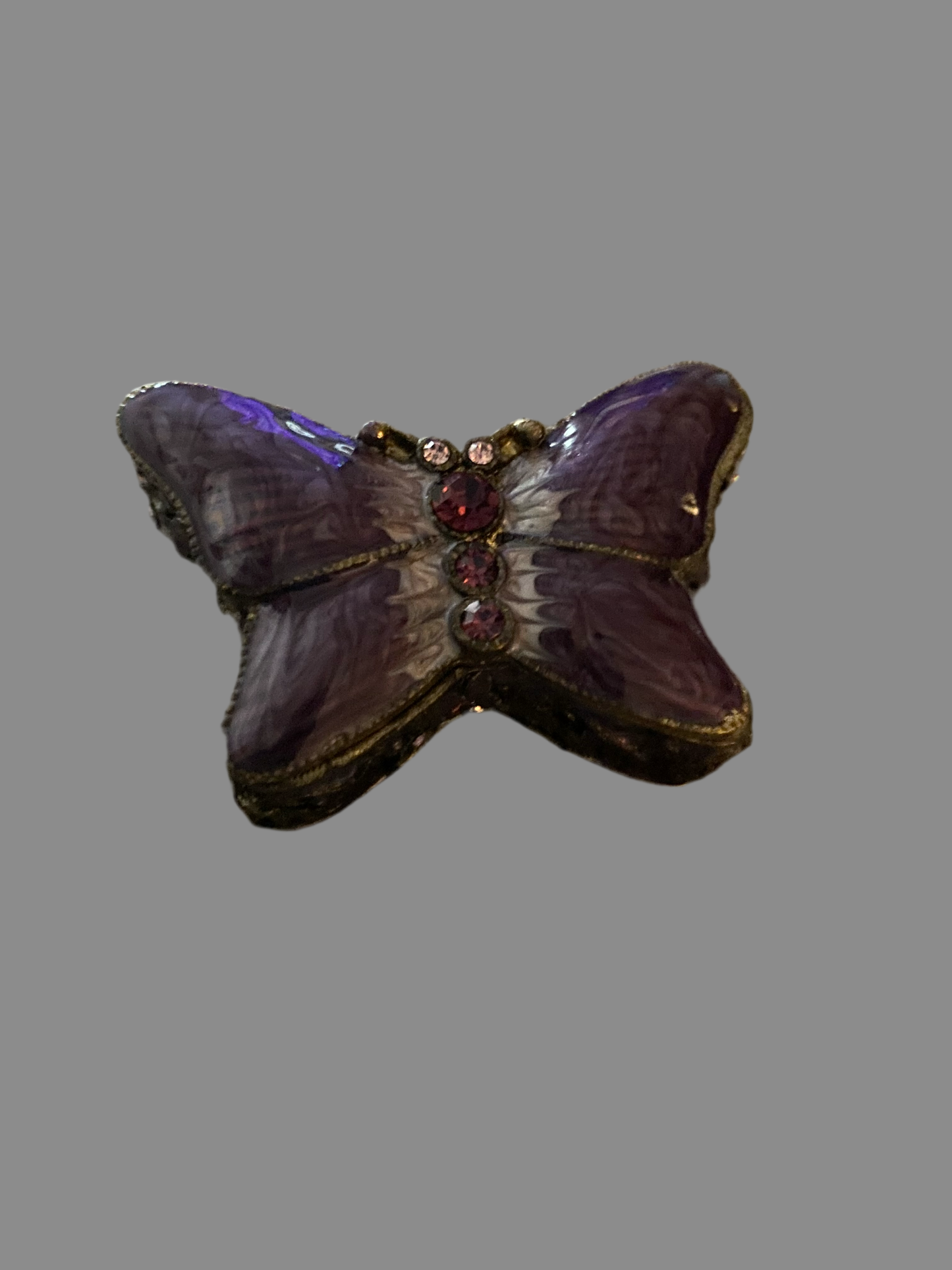 Small Vintage Butterfly Trinket Box.