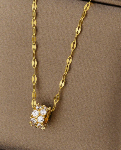 Titanium Steel 18K Gold
Plated Necklace