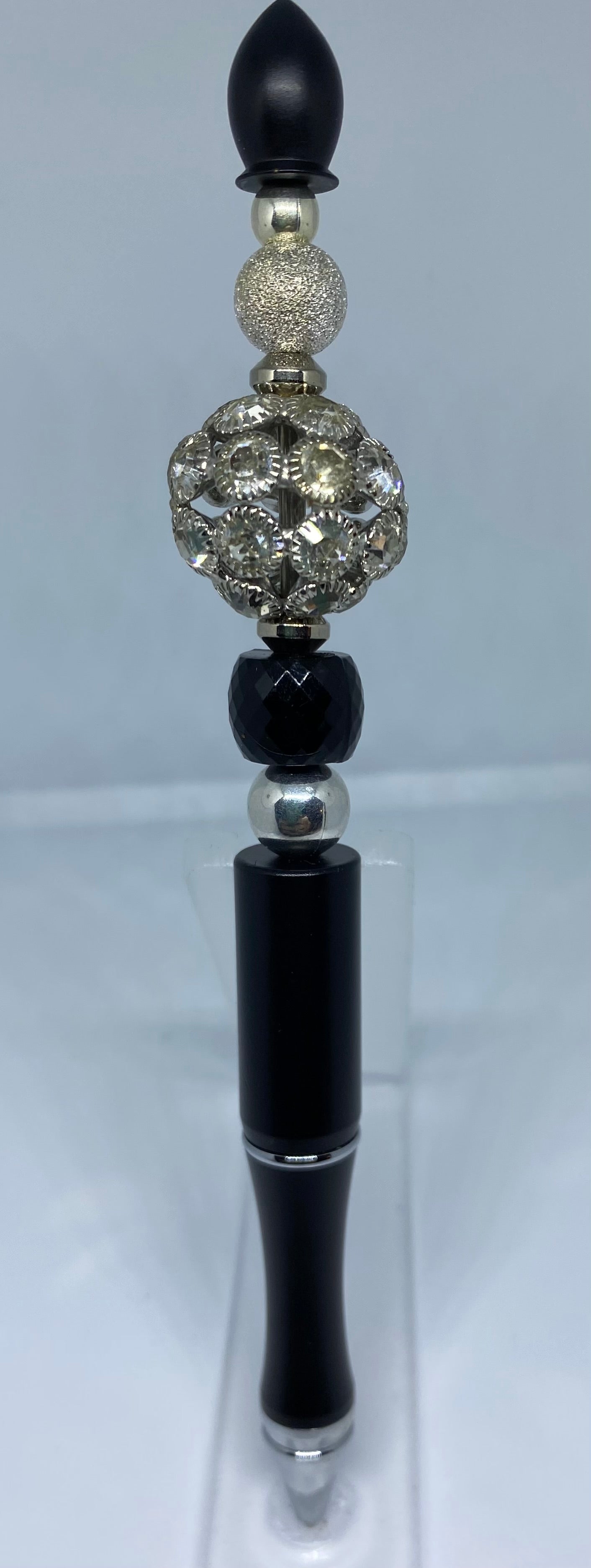 Write In Style! Black Pen, Bling, Bling! New