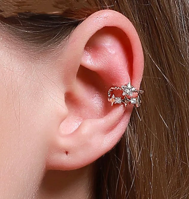 Ear Clip Silvertone