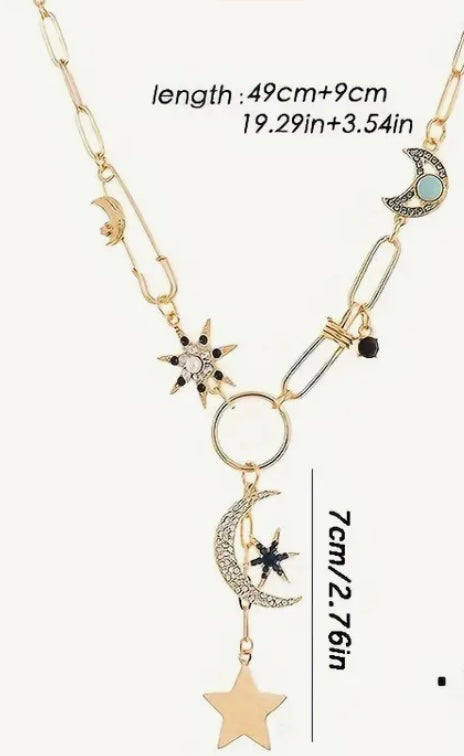 Star & Crescent Moon Necklace
