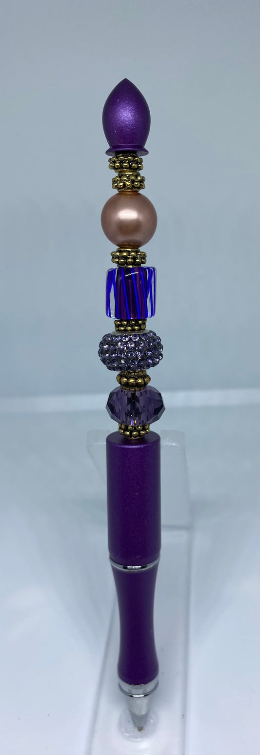 Write In Style! Purple Pen, Silver & Purple Accents. New