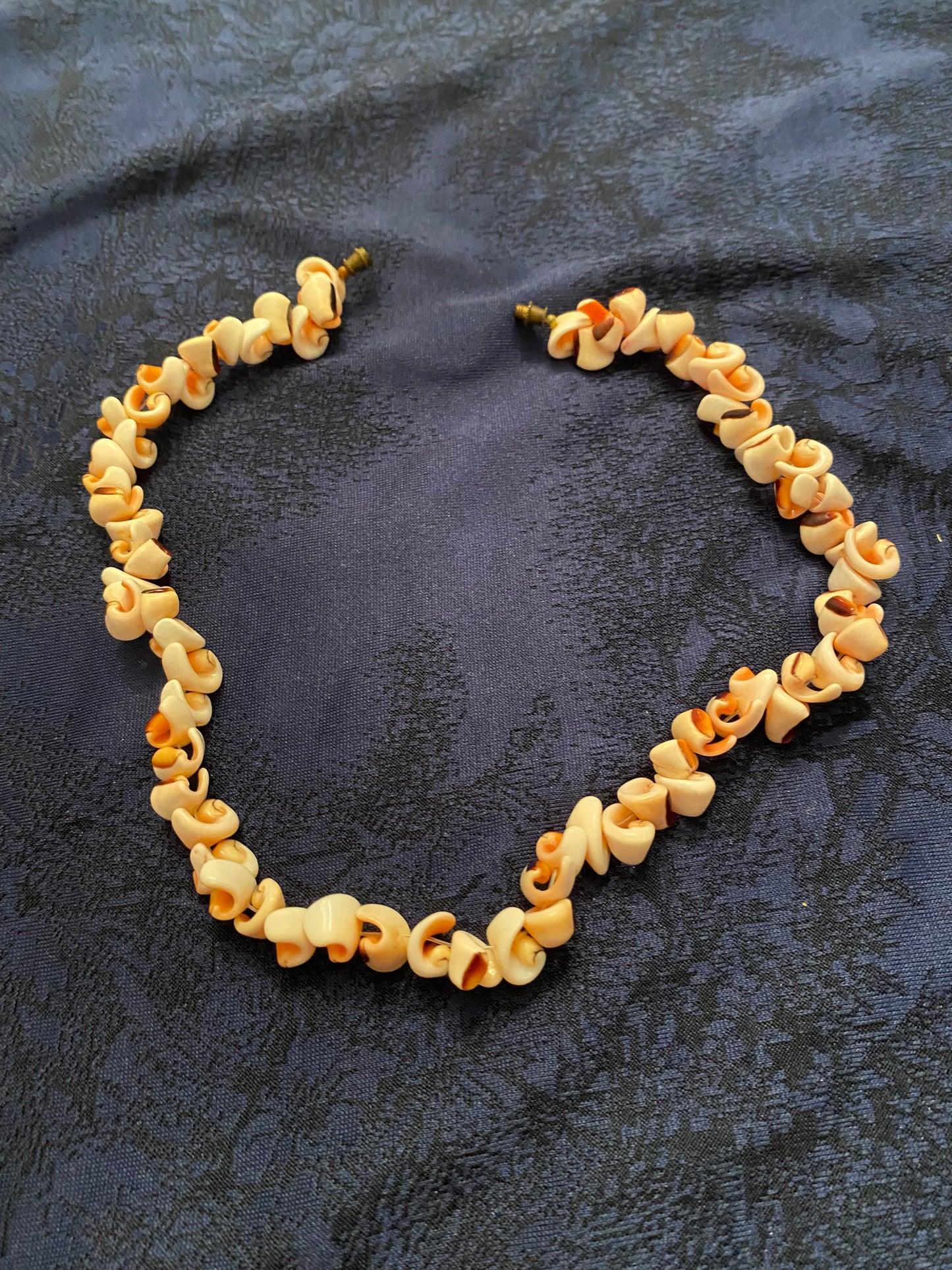 Vintage carved shell necklace.