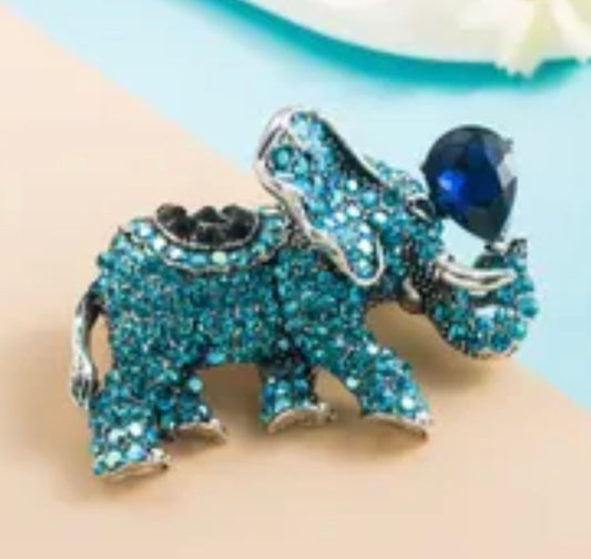 Blue Elephant w/Balloon