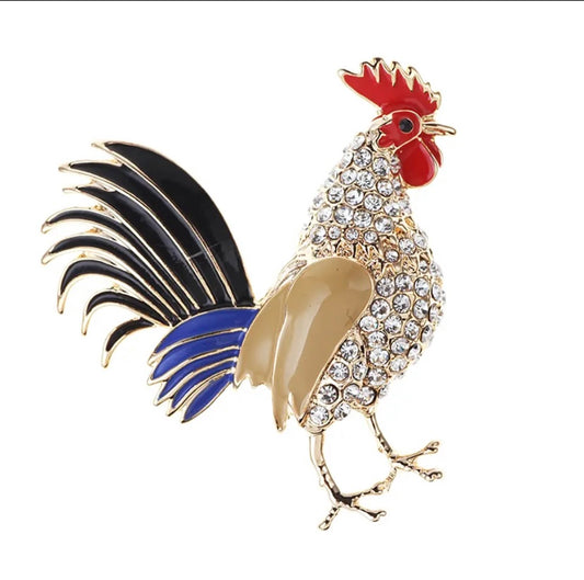 Rooster Brooch