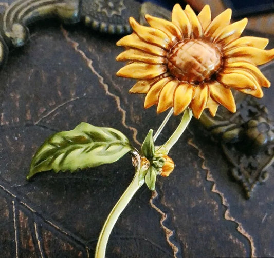 Sunflower Brooch