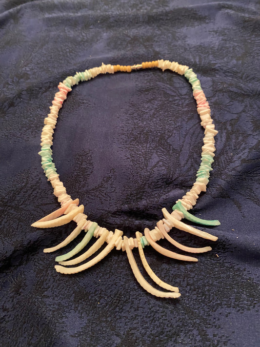 Vintage Pastel Shell 18” Necklace.