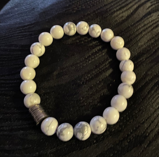 White Howlight Bracelet, Natural Stone