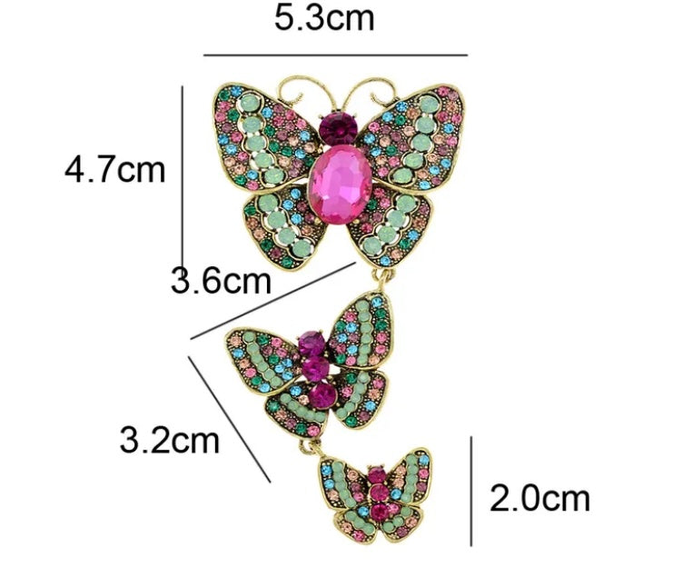 3 Jeweled Butterflies