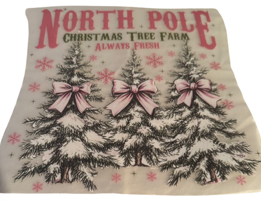 Large Shirt Transfer North Pole Christmas Tree Farm CH-010