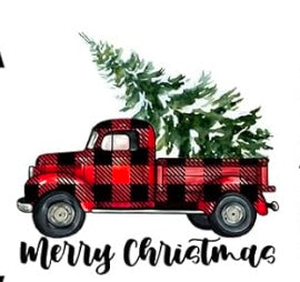 Youth/Adult Shirt Transfer Red Plaid Truck W/Tree CH-409