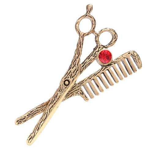 Gold Scissor & Comb