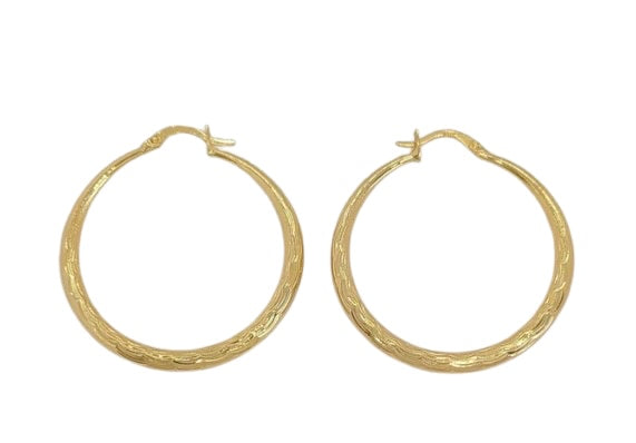 GOLD LAMINATE HOOPS 1