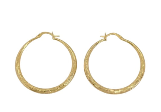 GOLD LAMINATE HOOPS 1