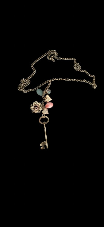 Vintage Key Heart Necklace