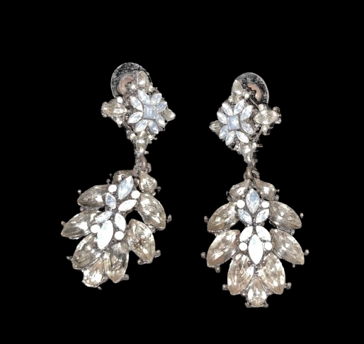 Rhinestone & Mother if Pearl Drop Earrings