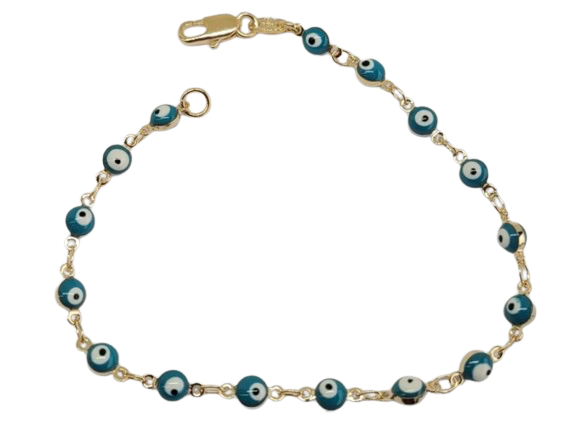 Evil Eye Link Bracelet 7.5"