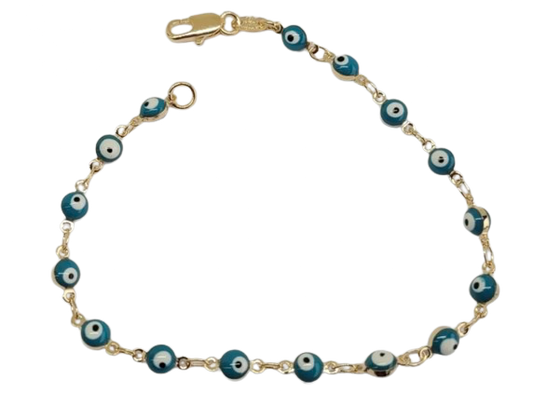 Evil Eye Link Bracelet 7.5"