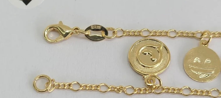 Laminated Gold Emoji Bracelet