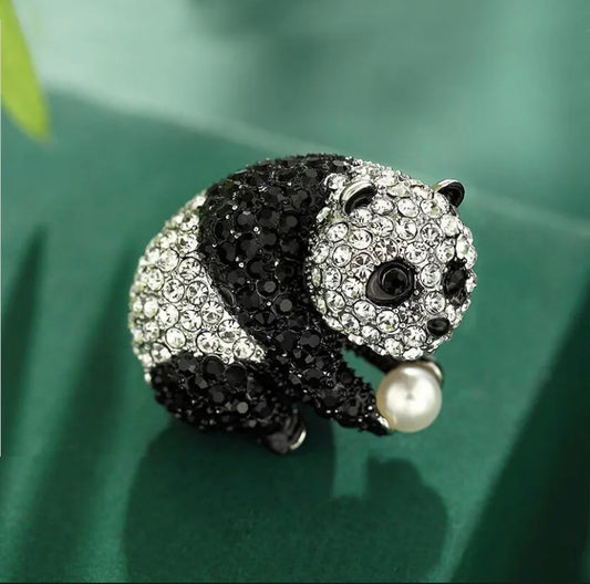 Panda Bear Holding Pearl