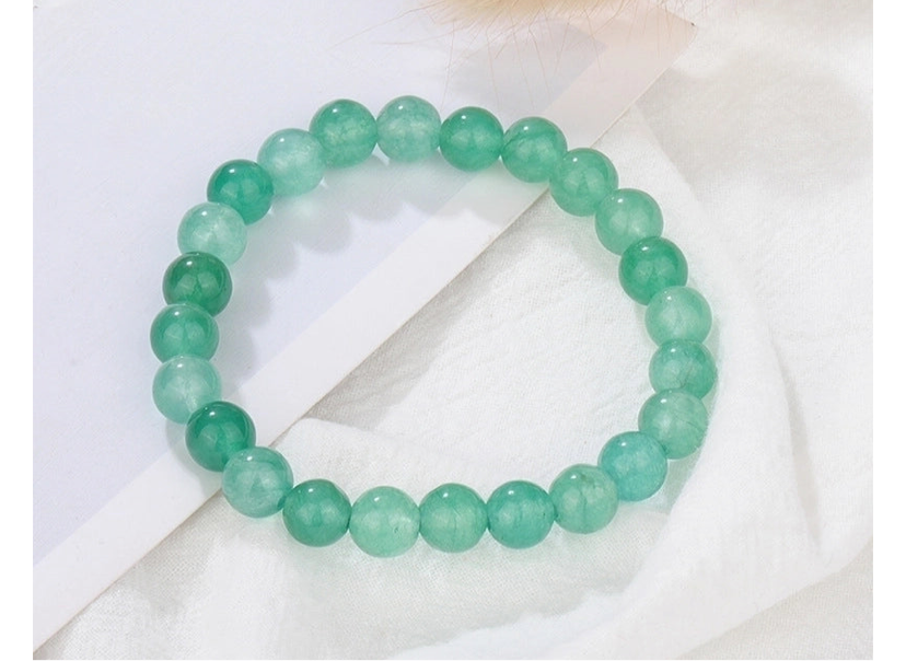 Natural Stone Bracelet, Green Aventurine