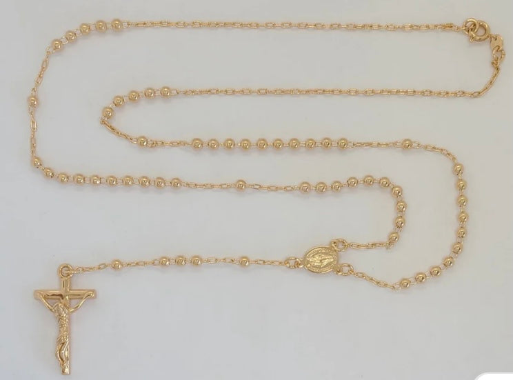 24” Rosary Necklace W/Virgin Mary